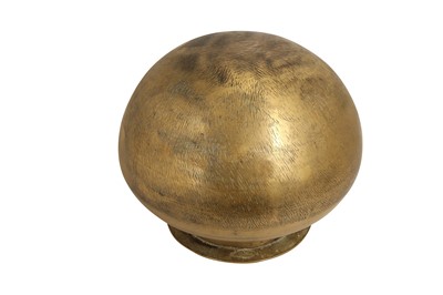Lot 1055 - A BRASS LOTA (WATER CONTAINER) ADAPTED INTO A LAMP / A LARGE BRASS LOTA (WATER CONTAINER)