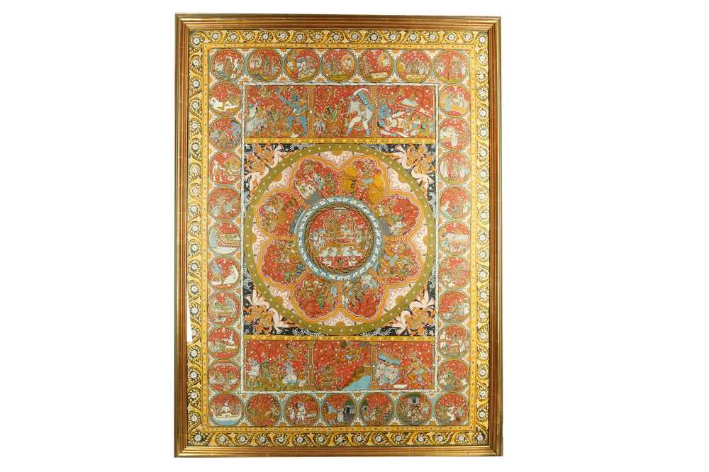 Lot 316 - A LARGE PATTACHITRA PAINTING FROM THE RAMAYANA SERIES