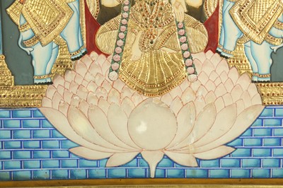 Lot 323 - THE HINDU GODDESS OF WEALTH, LAKSHMI, BATHED BY TWO ELEPHANTS