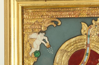 Lot 323 - THE HINDU GODDESS OF WEALTH, LAKSHMI, BATHED BY TWO ELEPHANTS