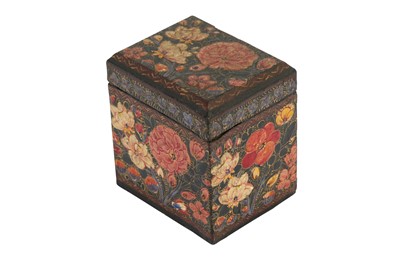 Lot 697 - A MINIATURE LACQUERED KASHMIRI DOCUMENT BOX