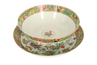 Lot 99 - A CHINESE 'FAMILLE ROSE' PORCELAIN BOWL WITH MATCHING SAUCER MADE FOR THE IRANIAN EXPORT MARKET