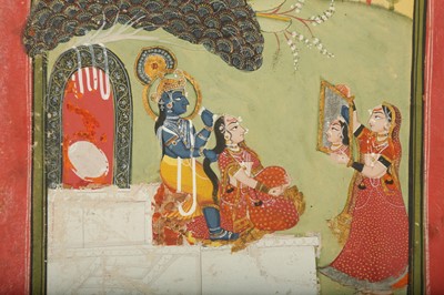 Lot 363 - KRISHNA COMBING RADHA'S HAIR