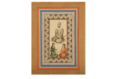 Lot 356 - IMAM 'ALI WITH HIS TWO ‘ROCKS’, HASAN AND HOSSEIN