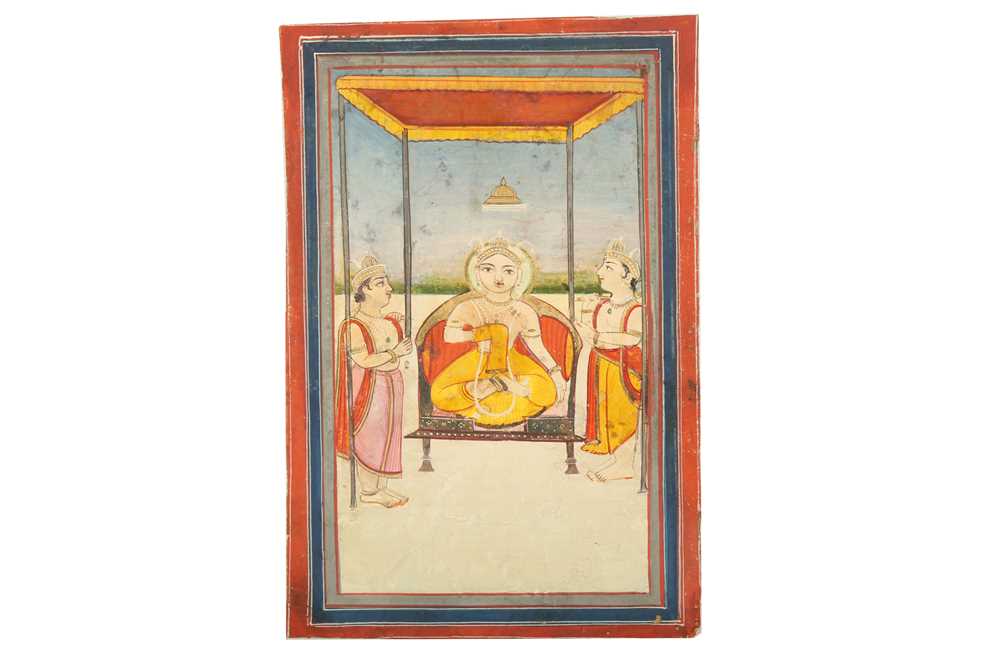 Lot 354 - AN ENTHRONED JAIN TIRTHANKARA