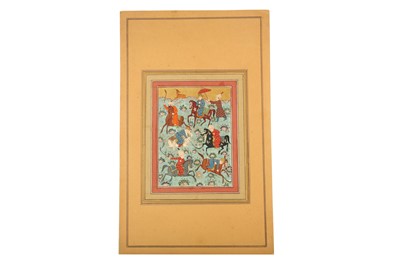 Lot 362 - AN ILLUSTRATED MANUSCRIPT FOLIO: POLO PLAYERS