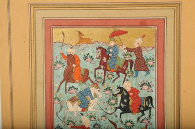 Lot 362 - AN ILLUSTRATED MANUSCRIPT FOLIO: POLO PLAYERS