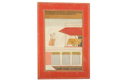 Lot 366 - AN ILLUSTRATION FROM A RAGAMALA SERIES OF THE DIPAK RAGA
