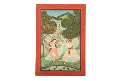 Lot 364 - A PRINCE AND A COURTLY LADY PLAYFULLY TEASING EACH OTHER