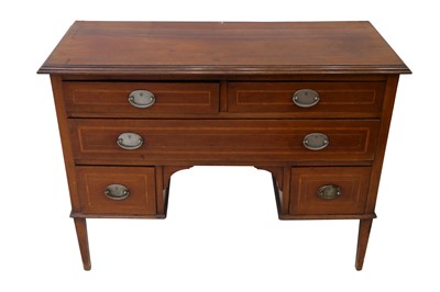 Lot 474 - A MAHOGANY AND SATINWOOD INLAID CHEST, EARLY 20TH CENTURY