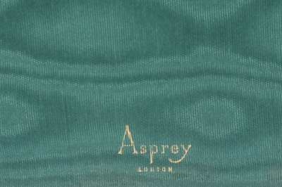 Lot 137 - Asprey Green Leather Jewellery Case