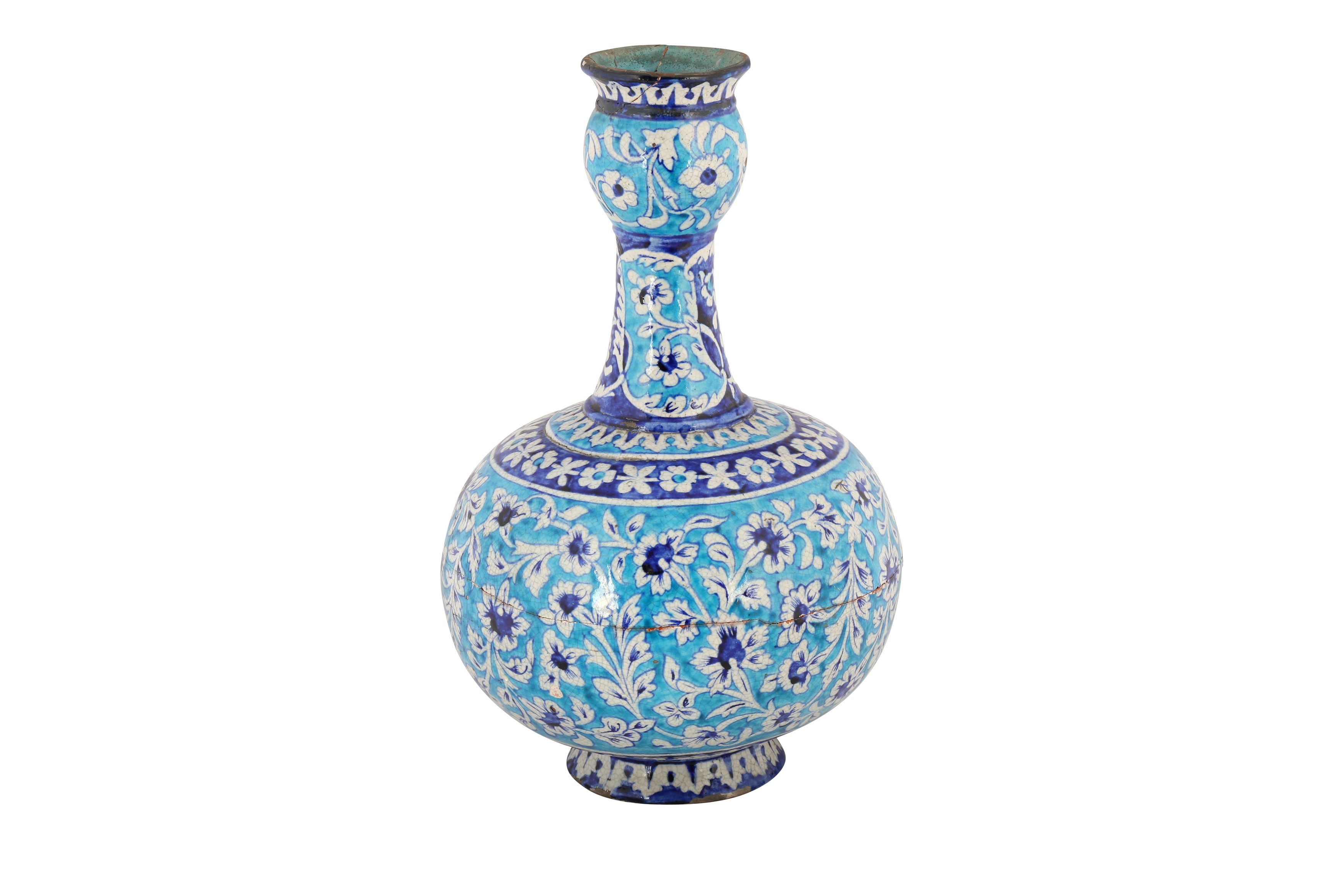 Lot 83 A LARGE MULTAN BLUE AND TURQUOISE POTTERY