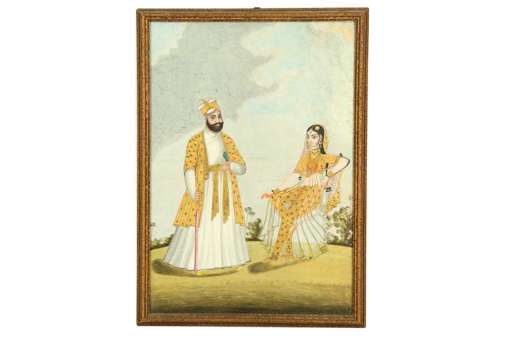 Lot 119 - A PORTRAIT OF THE NAWAB OF AWADH, SAFDAR JANG (1708 - 1754), AND HIS SPOUSE, AMAT JAHAN BEGUM