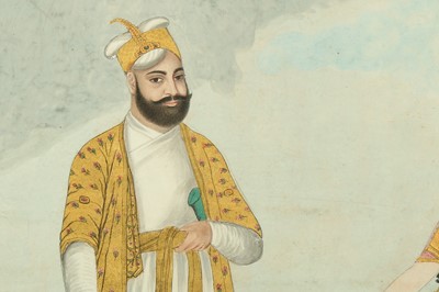 Lot 119 - A PORTRAIT OF THE NAWAB OF AWADH, SAFDAR JANG (1708 - 1754), AND HIS SPOUSE, AMAT JAHAN BEGUM