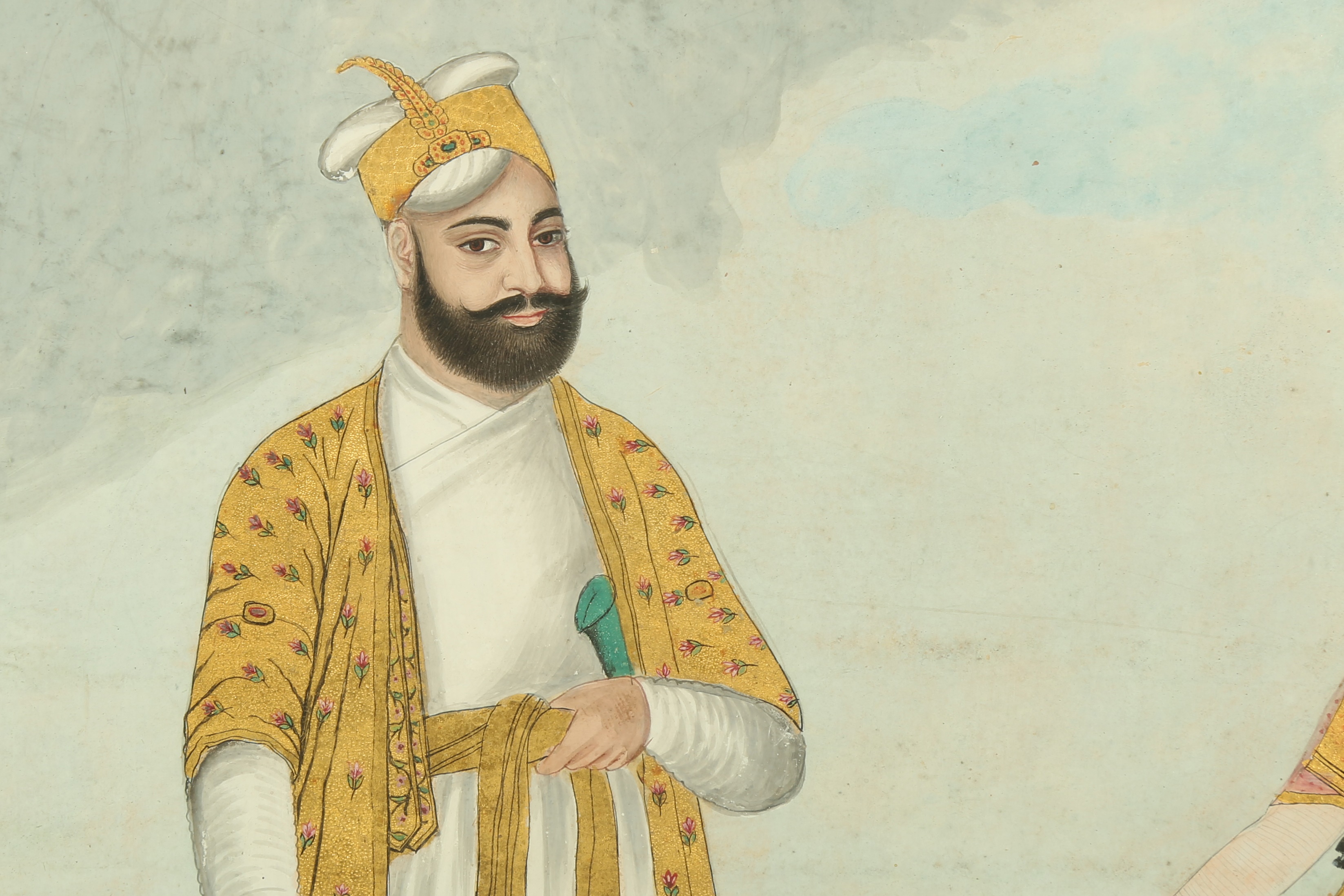 Lot 119 - A PORTRAIT OF THE NAWAB OF AWADH, SAFDAR