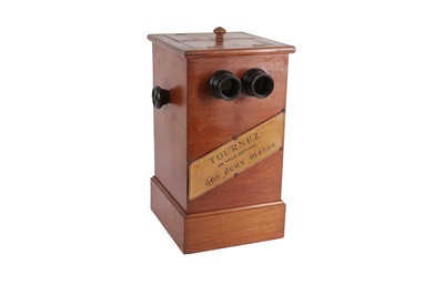 Lot 232 - Tabletop French Stereoscopic Viewer and Glass Stereo Diapositives, c.1915