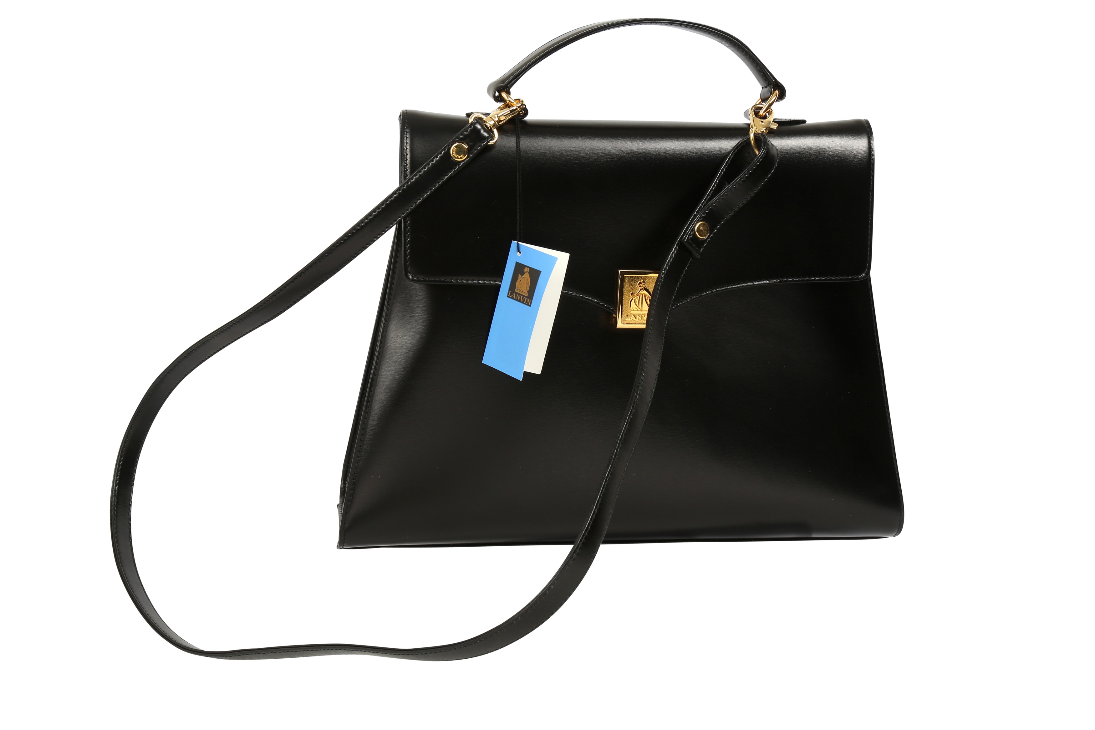 Lot 344 Lanvin Black Trapeze Top Handle Bag