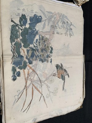 Lot 218 - MUSTARD SEED GARDEN PAINTING MANUAL, PART III: BIRDS, FLOWERS AND INSECTS [Jie zi yuanhua zhuan].