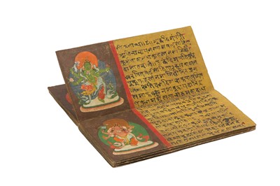 Lot 303 - A NEPALESE ILLUSTRATED MANUSCRIPT.