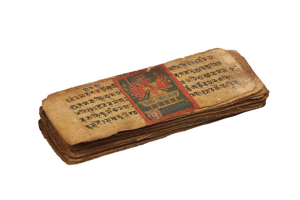 Lot 309 - A NEPALESE SHAIVITE NEWARI MANUSCRIPT.