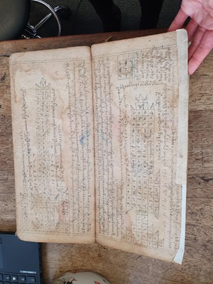 Lot 320 - A BURMESE DIVINATION MANUSCRIPT.