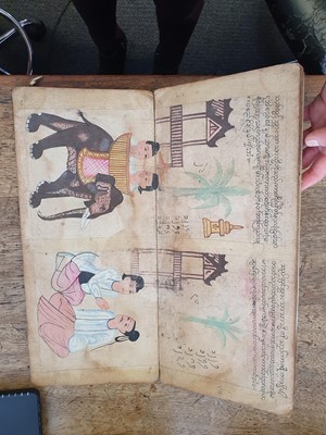 Lot 320 - A BURMESE DIVINATION MANUSCRIPT.
