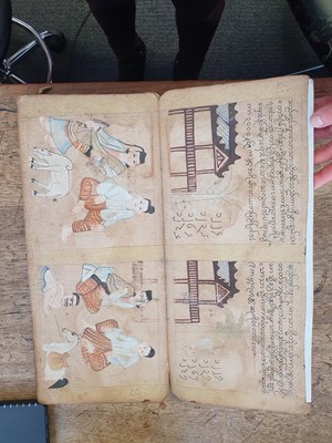 Lot 320 - A BURMESE DIVINATION MANUSCRIPT.