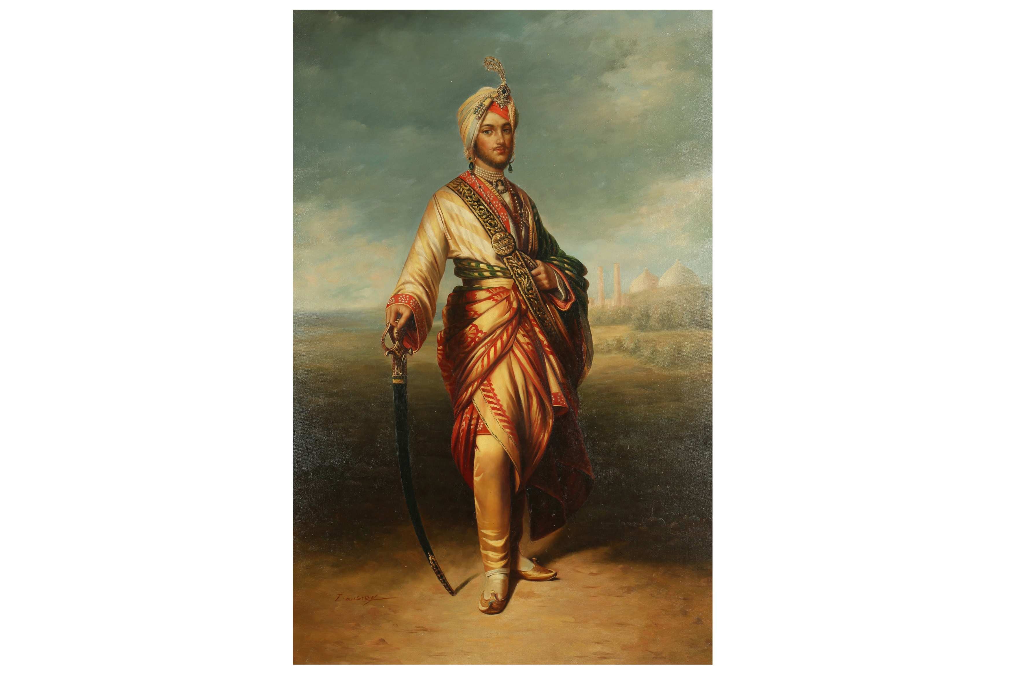 Lot 124 A Standing Portrait Of The Maharaja Duleep