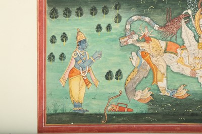 Lot 328 - LORD RAMA PRAYING TO A COMPOSITE SHAIVITE MYTHICAL CREATURE