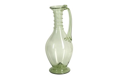Lot 181 - A POWELL STYLE GLASS EWER, EARLY 20TH CENTURY