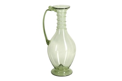 Lot 181 - A POWELL STYLE GLASS EWER, EARLY 20TH CENTURY