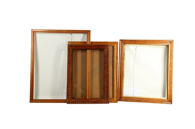 Lot 227 - A MAPLE RECTANGULAR FRAME, 19TH CENTURY