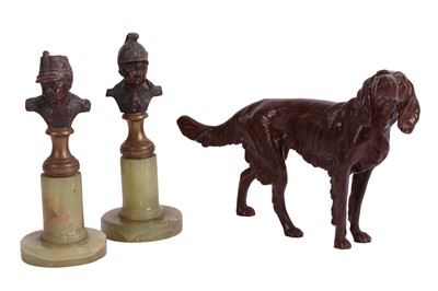 Lot 460 - A BRONZE MODEL OF SPANIEL, IN THE MANNER OF PIERRE JULES MENE, 20TH CENTURY