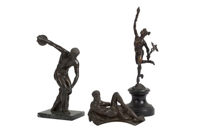 Lot 461 - AFTER GIANBOLOGNA, A BRONZE MODEL OF MERCURY, LATE 19TH CENTURY