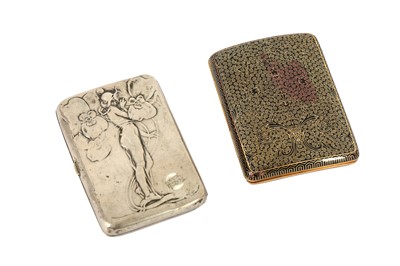 Lot 261 - A CONTINENTAL SILVER CIGARETTE CASE, EARLY 20TH CENTURY