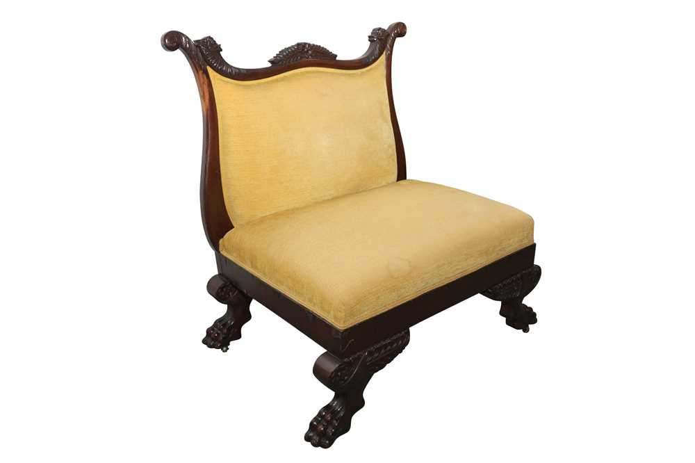 Lot 135 - AN AMERICAN EMPIRE CARVED CHAIR
