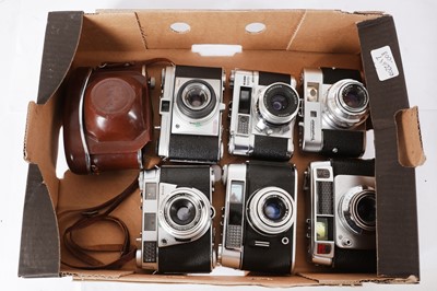 Lot 184 - A Collection of Mid Century 35mm Cameras