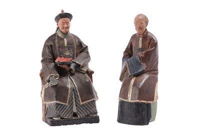 Lot 788 - A PAIR OF CHINESE NODDING FIGURES.