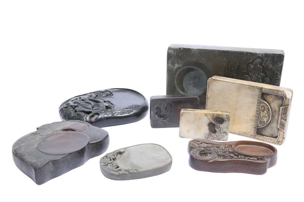 Lot 554 - EIGHT CHINESE INK STONES.