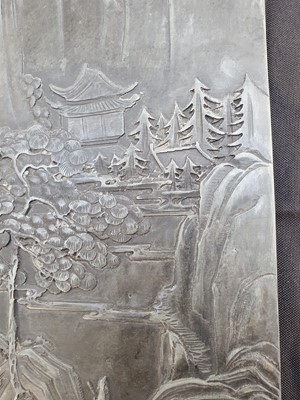 Lot 556 - TWO CHINESE STONE TABLE SCREENS.