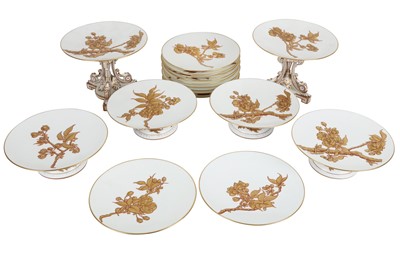 Lot 150 - A PORCELAIN DESSERT SERVICE BY T.C. BROWN WESTHEAD MOORE & CO, 19TH CENTURY