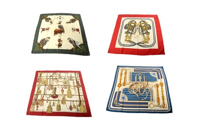 Lot 366 - FOUR HERMES SILK SCARVES