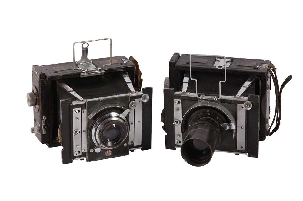 Lot 143 - A Pair of Van Neck Strut Folding 5x4 Press Camera