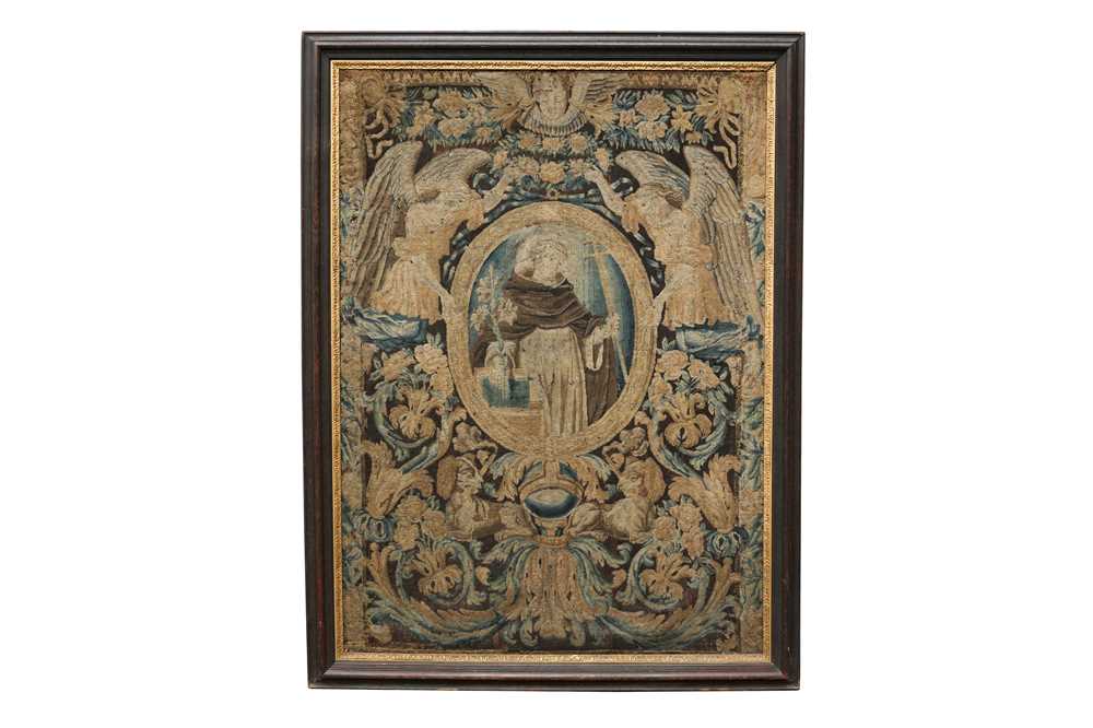 Lot 257 - A 17TH CENTURY TAPESTRY DEPICTING ST DOMINIC