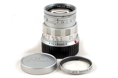 Lot 269 - Rigid Chrome Leitz 50mm f2 Summicron M Lens.
