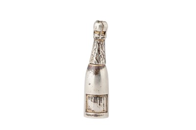 Lot 254 - A SAMPSON MORDAN & CO NOVELTY RETRACTABLE PROPELLING PENCIL IN THE FORM OF A CHAMPAGNE BOTTLE