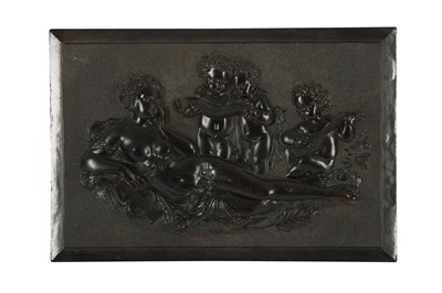 Lot 222 - A FRENCH BOIS D' ORCEY RECTANGULAR PLAQUE, 19TH CENTURY