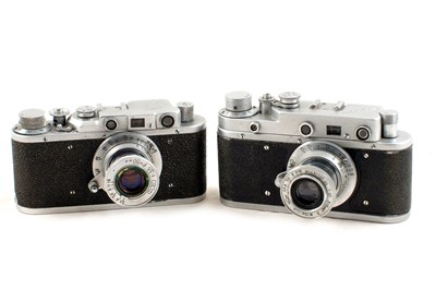 Lot 91 - Group of 4 Early FED & Zorki Leica Copies.