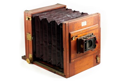 Lot 163 - Marion & Co Brass & Mahogany Whole Plate Tailboard Camera.