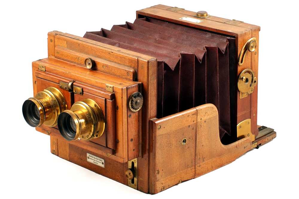 Lot 53 - Sands Hunter Improved Tourist Stereo Tailboard Camera.